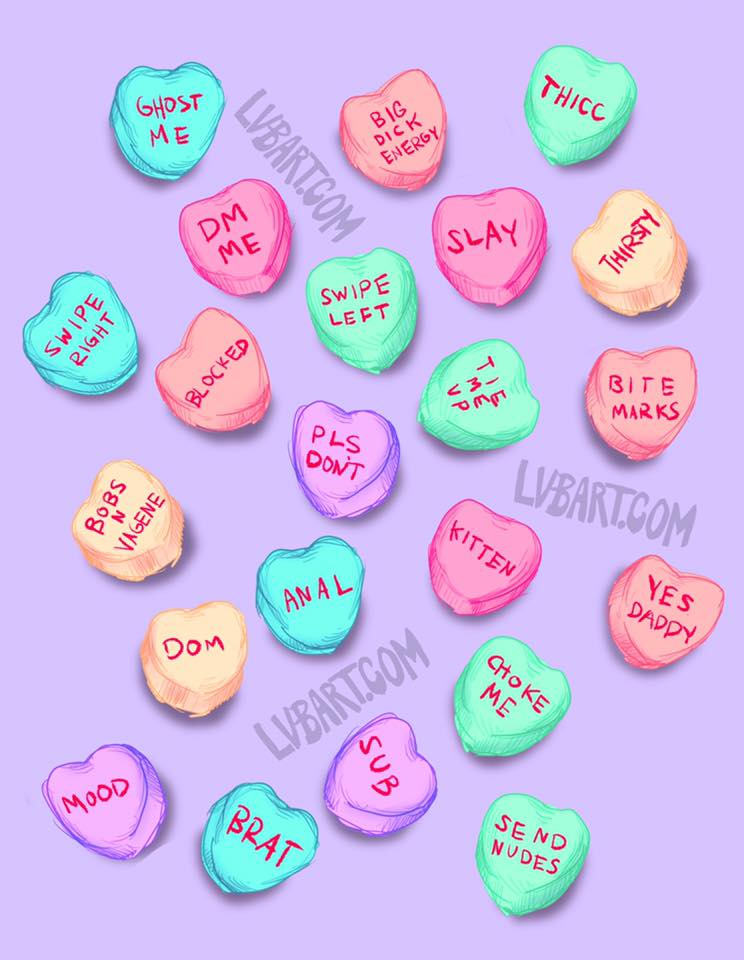 New Convo Hearts Fine Art Print