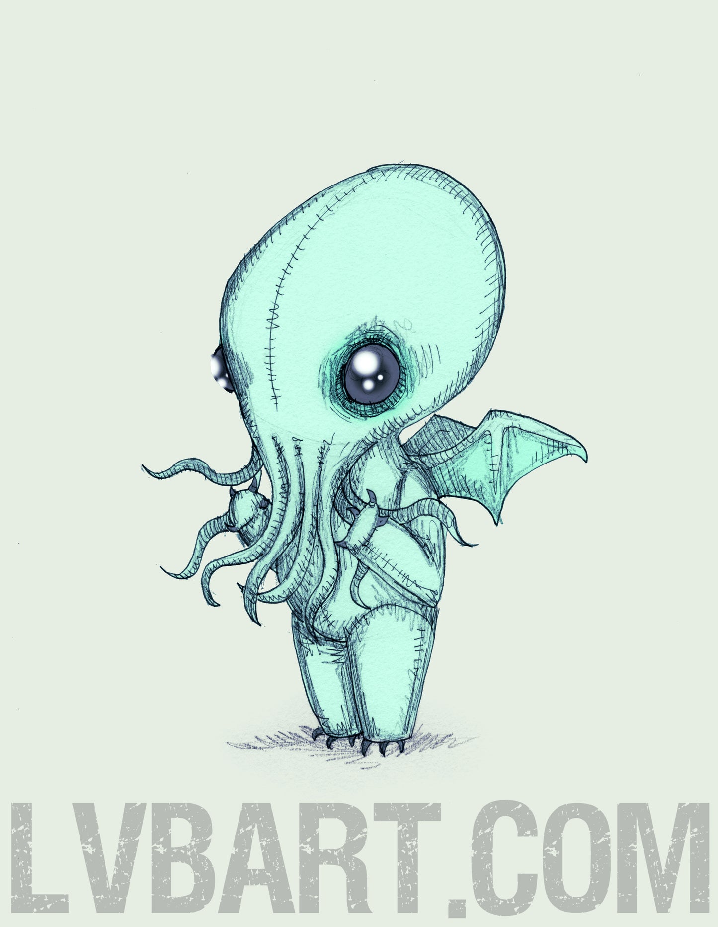 Plushie Cthulhu Fine Art Print