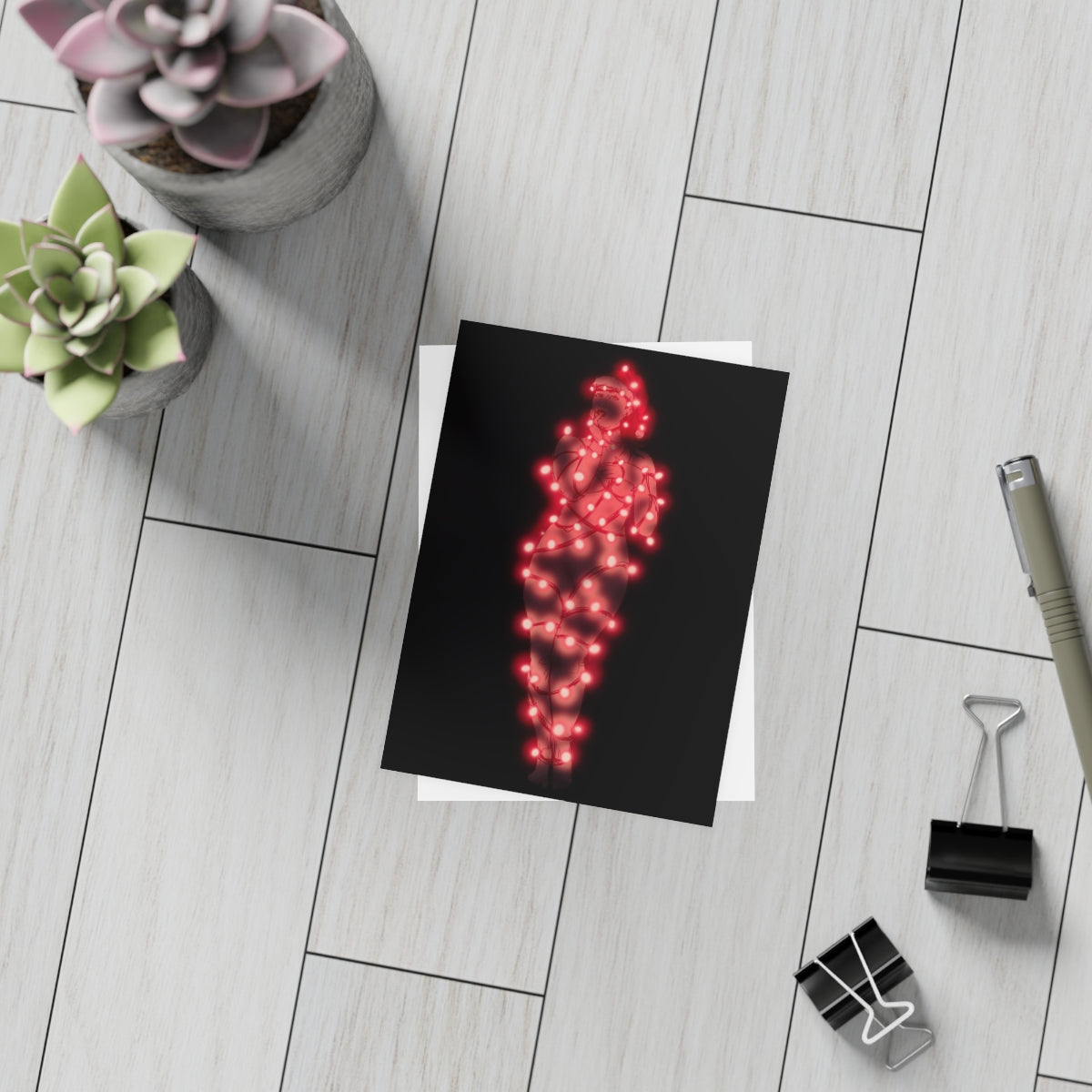 Christmas Lights Greeting Card Bundles (10, 30, 50 pcs)