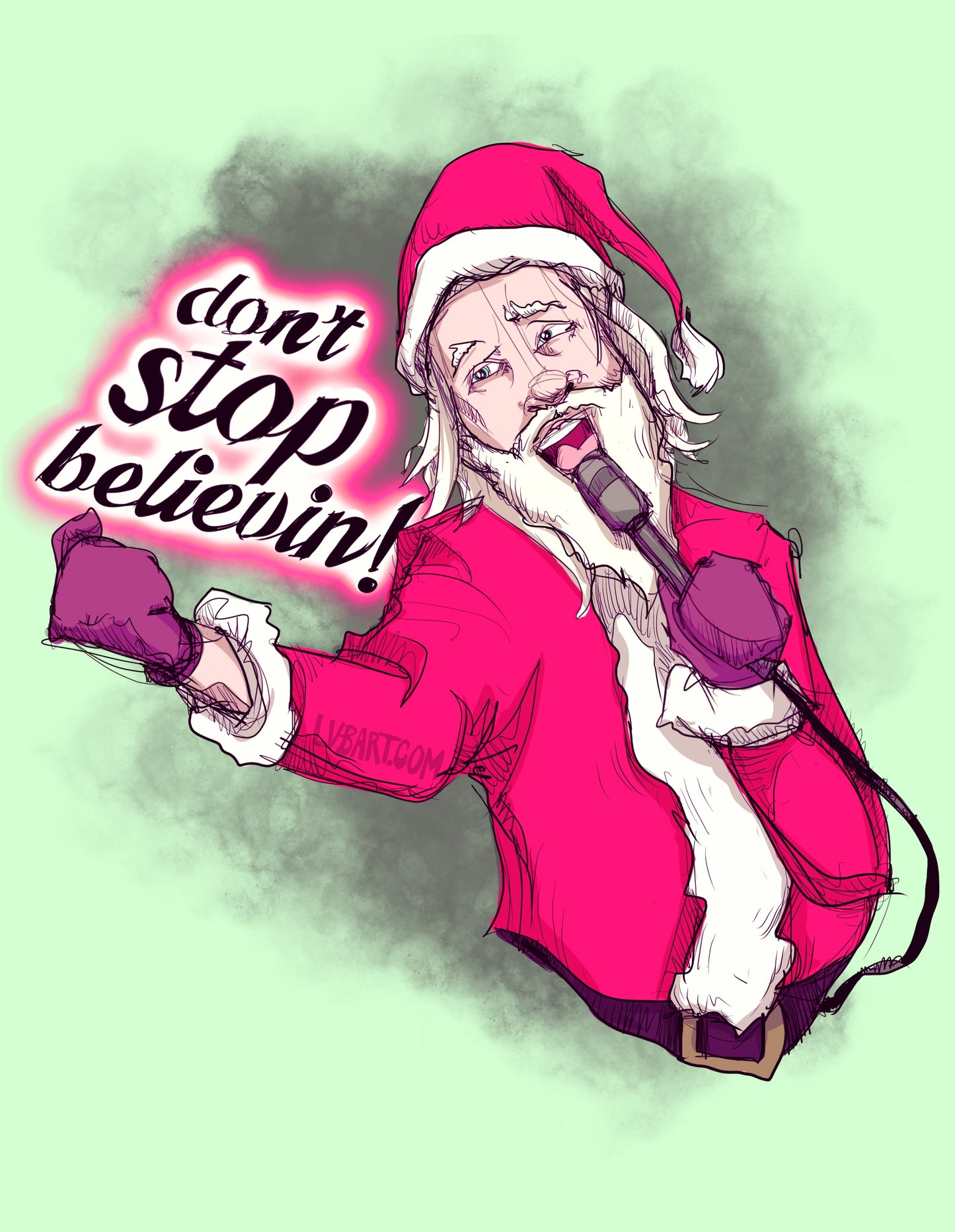 Christmas Karaoke Fine Art Print