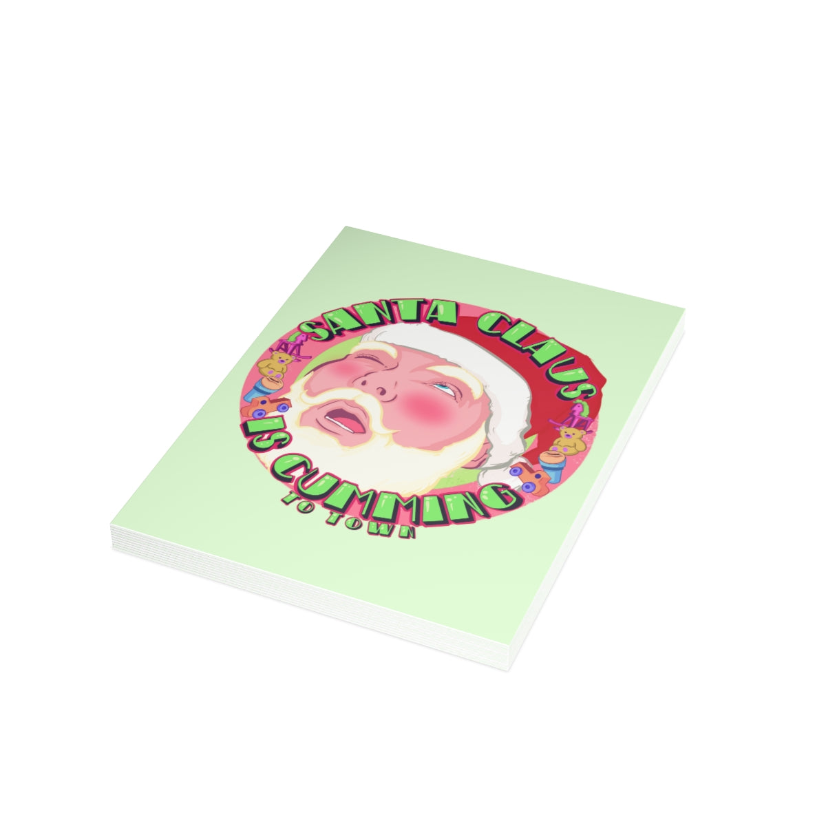 Santa Claus Is Cumming To Town Greeting Card Bundles (10, 30, 50 pcs)