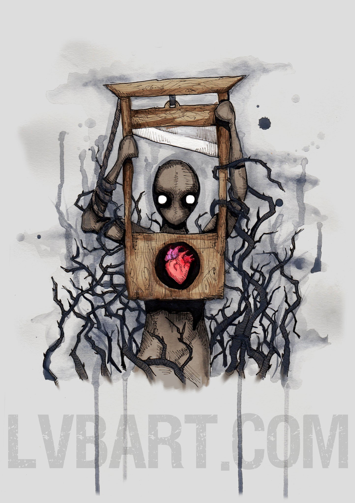 Guillotine Heart Fine Art Print