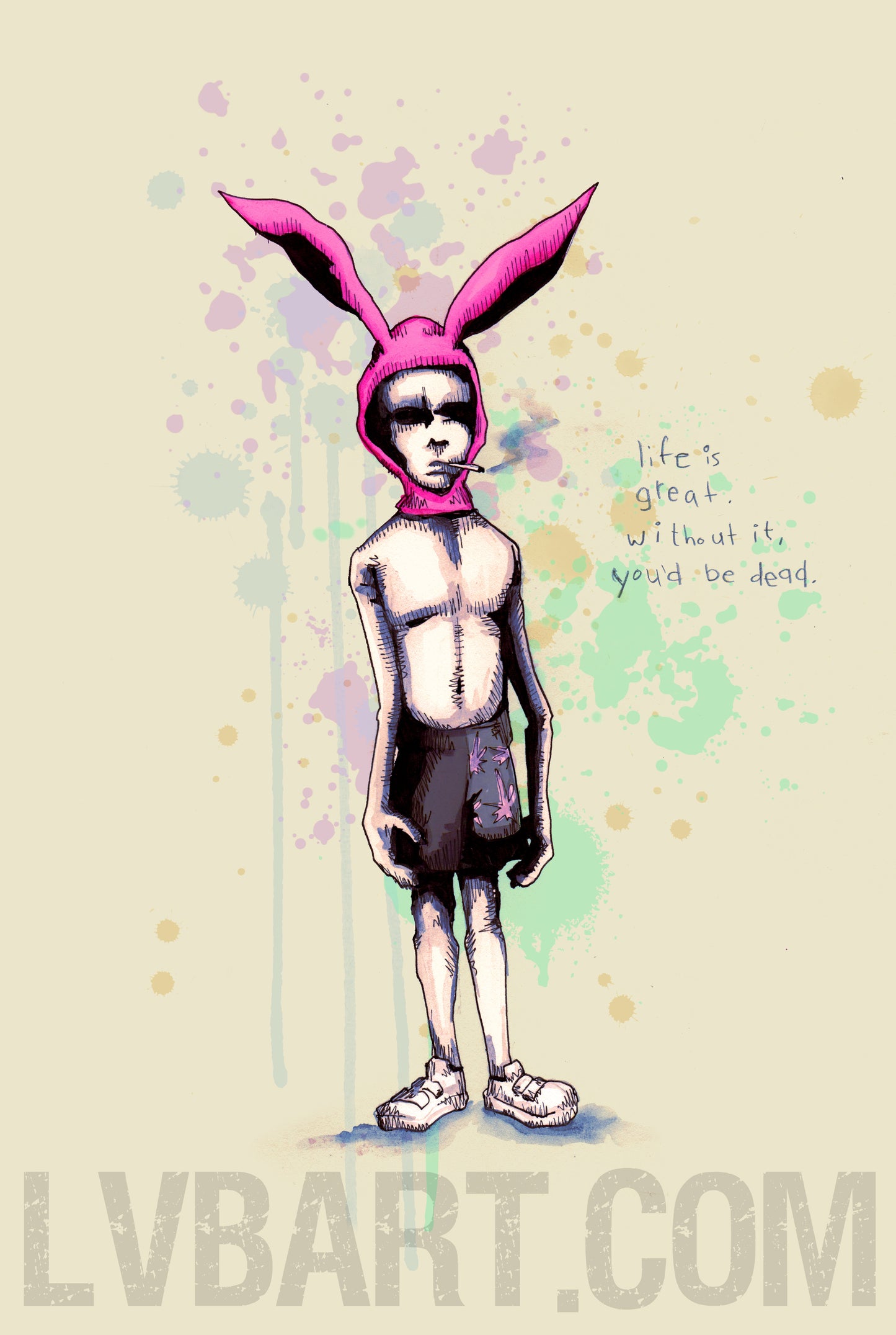 Piss Rabbit Fine Art Print