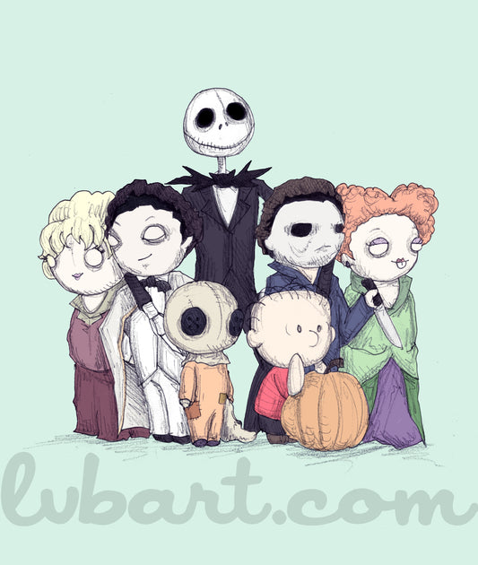 Halloweenies Fine Art Print