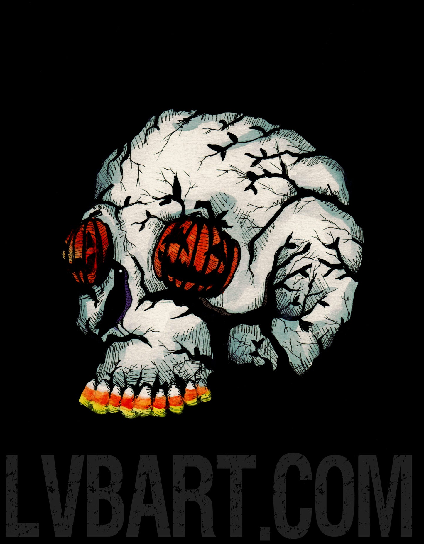 Halloween Skull Fine Art Print
