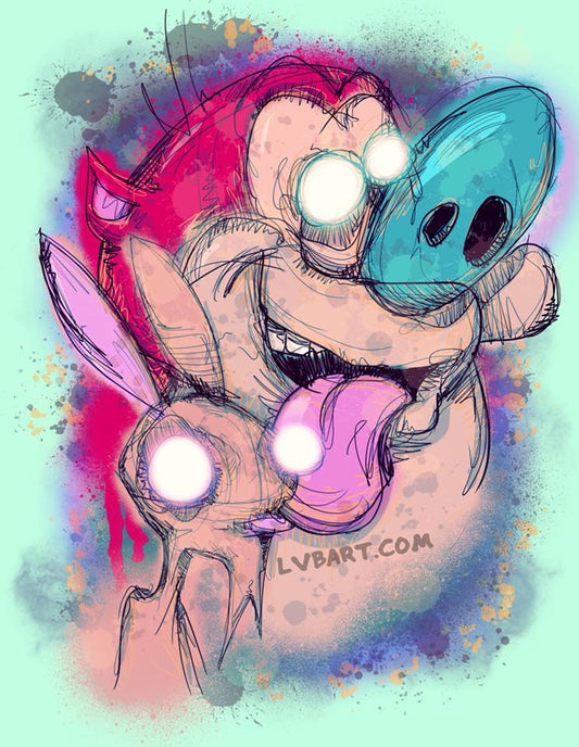 Happy Happy Joy Joy Fine Art Print