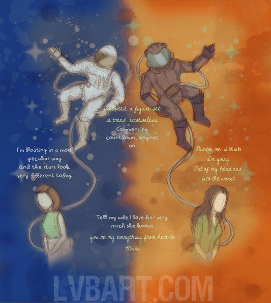 Here To Space Oddity Fine Art Print