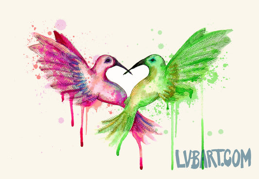 HummingHeart Fine Art Print