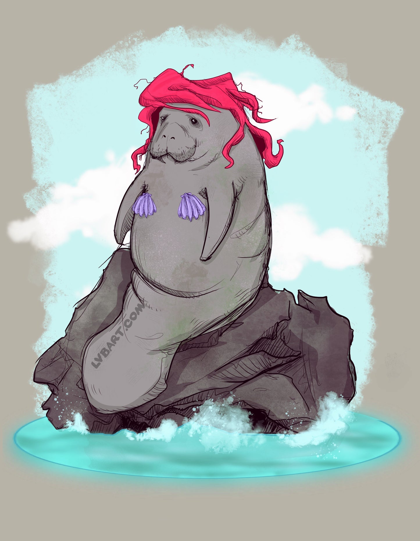 The Big Manatee Fine Art Print