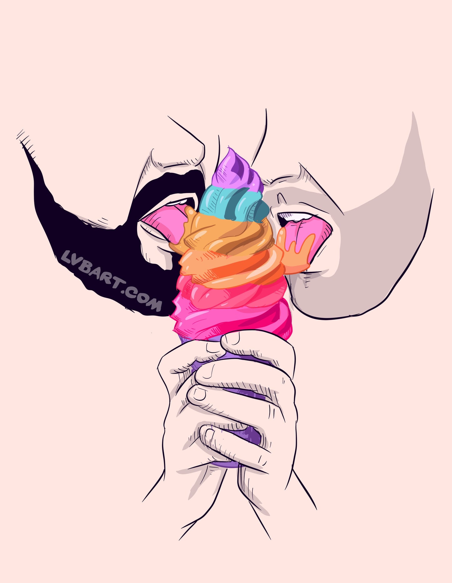 Gay Ice Cream (His) Fine Art Print