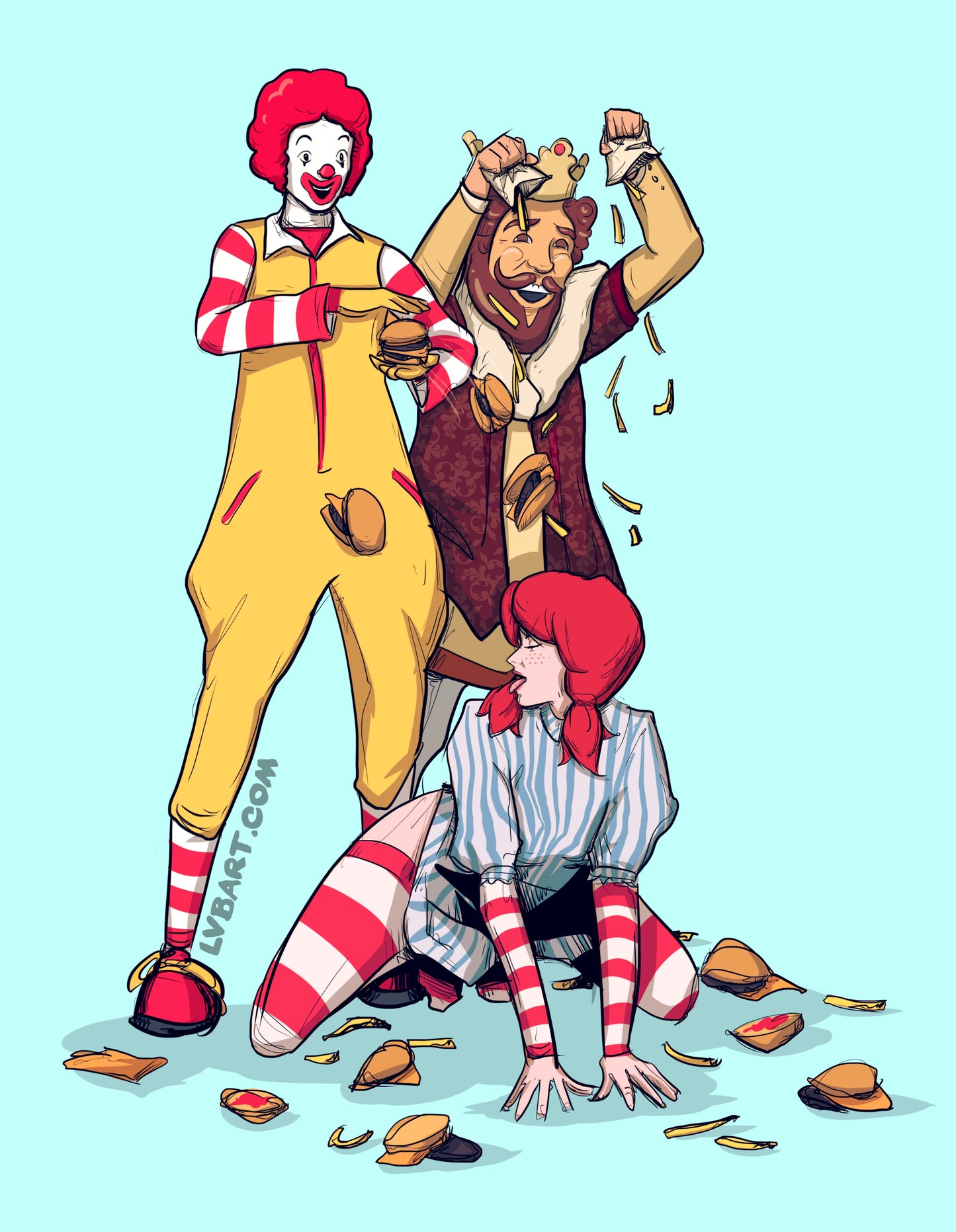 Burgers & Fries Fine Art Print