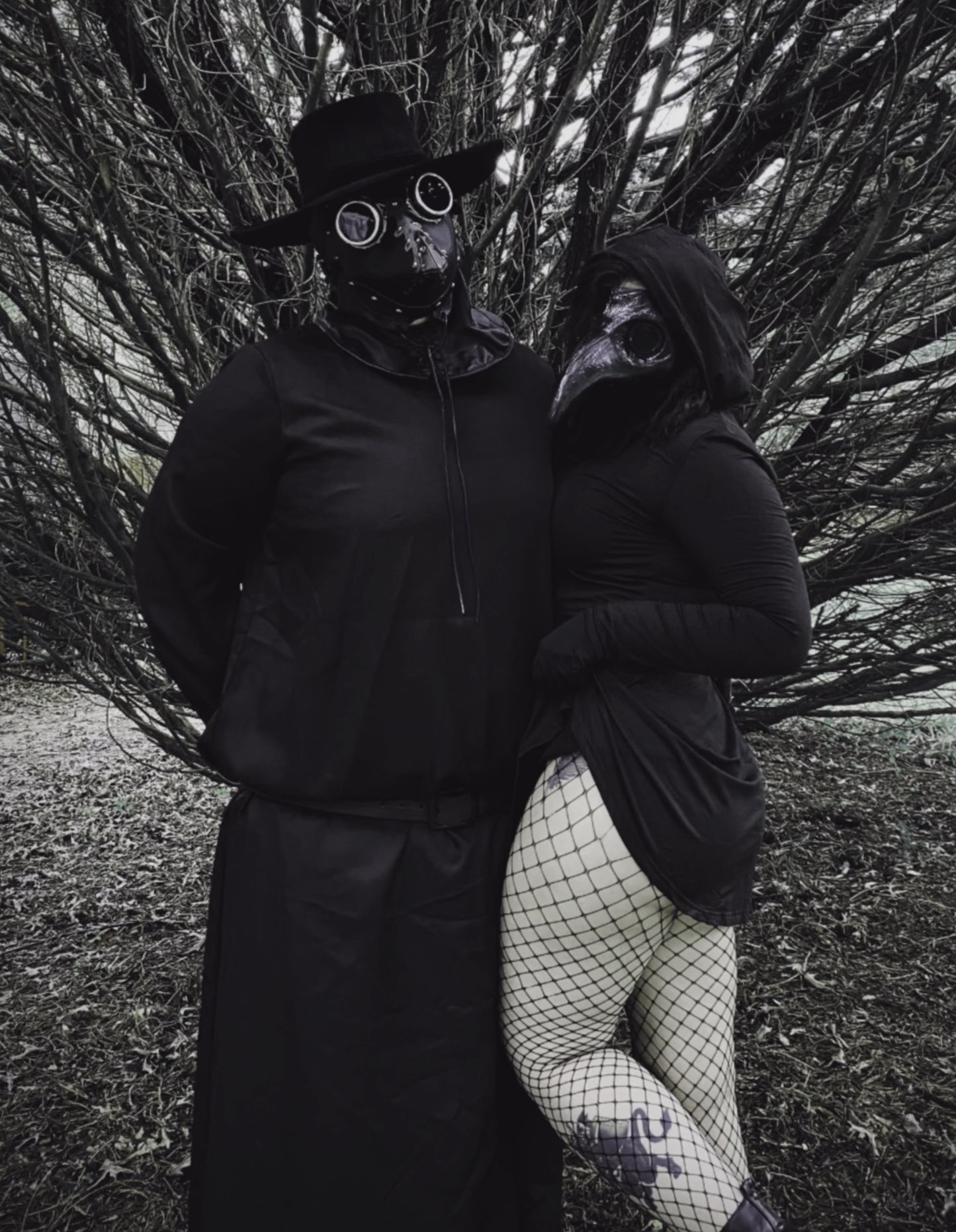 Plague Couple: Peek-a-boo Fine Art Print