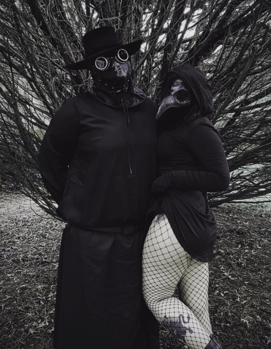 Plague Couple: Peek-a-boo Fine Art Print