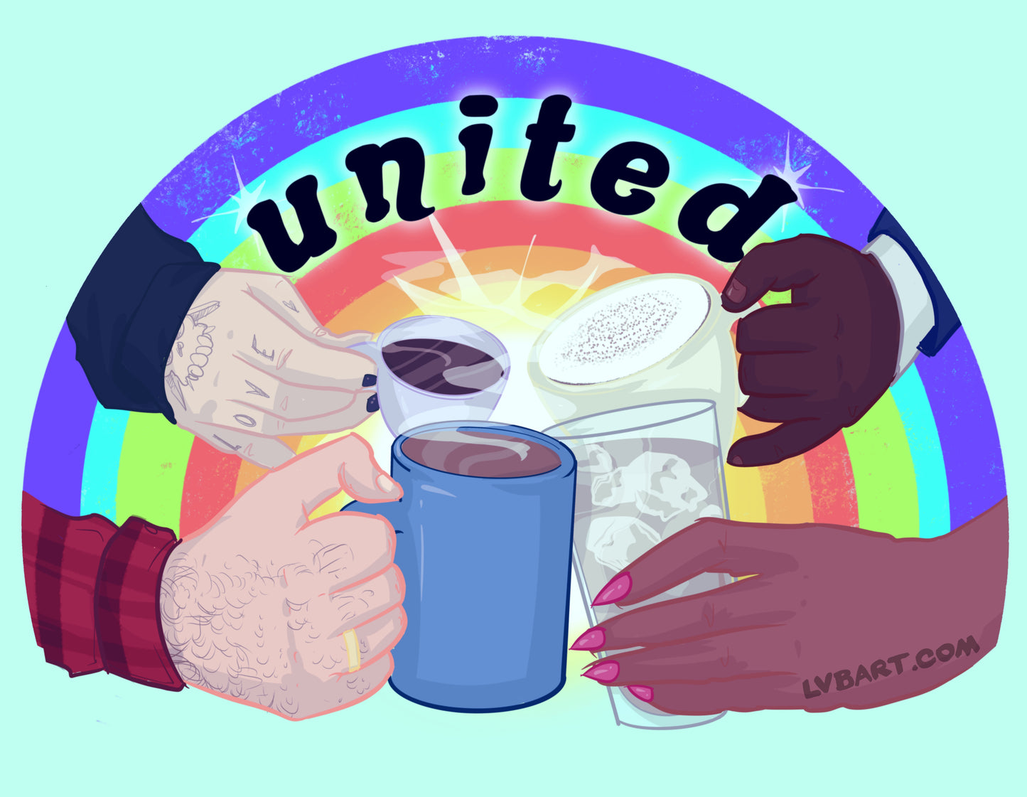 One Nation Under Coffee Fine Art Print