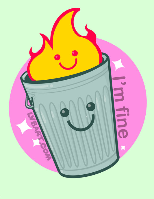 Trash Fire Fine Art Print