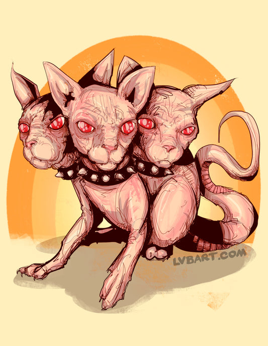 Purrberus Fine Art Print