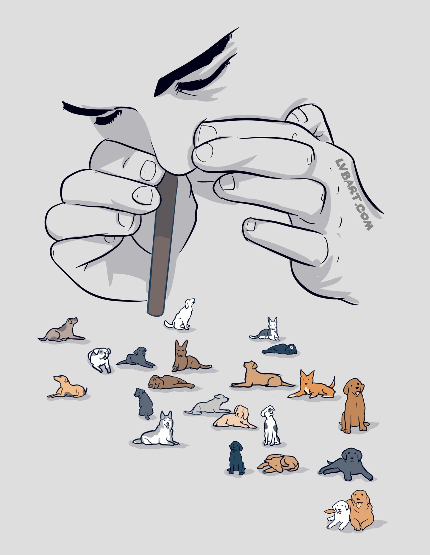 Serotonin II (Dogs) Fine Art Print