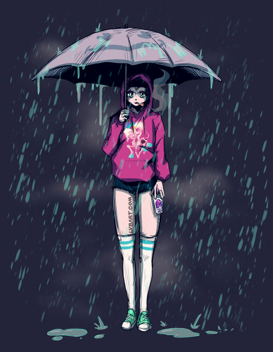 Only Happy When It Rains Fine Art Print