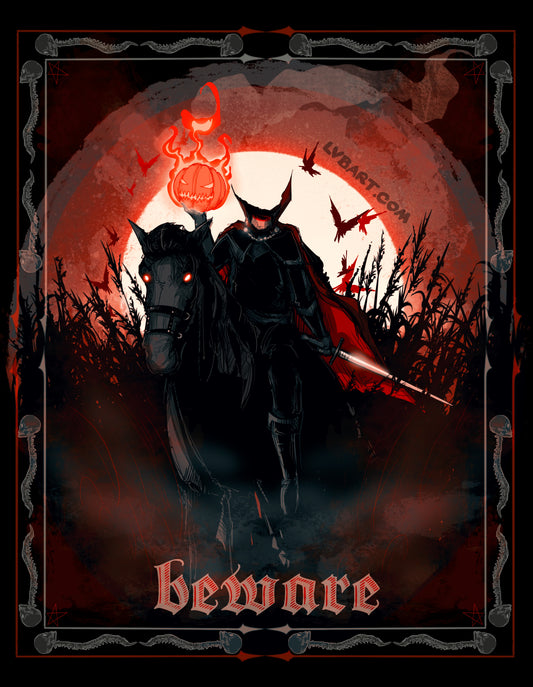 Beware the Headless Horseman Fine Art Print