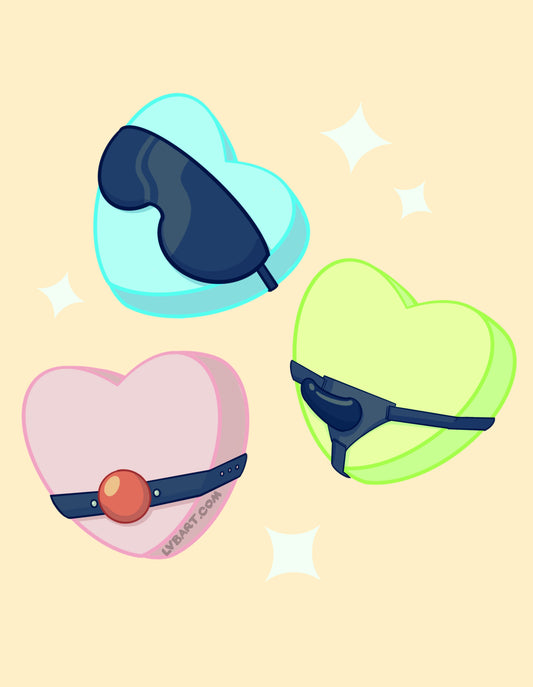 Candy Hearts Fine Art Print