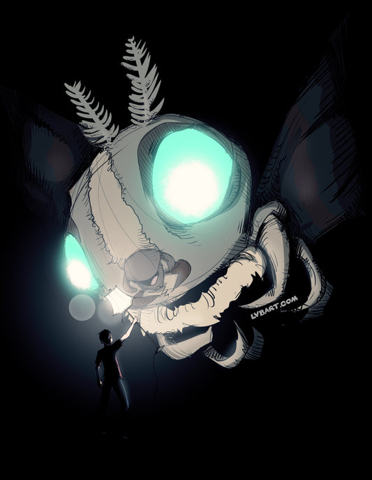 Mothra Attack Fine Art Print