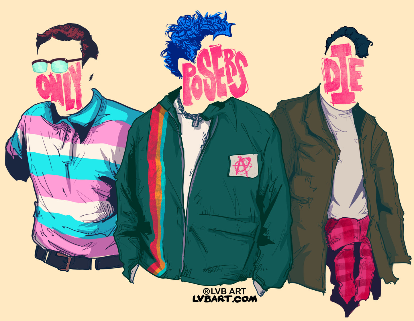 Only Posers Die Fine Art Print