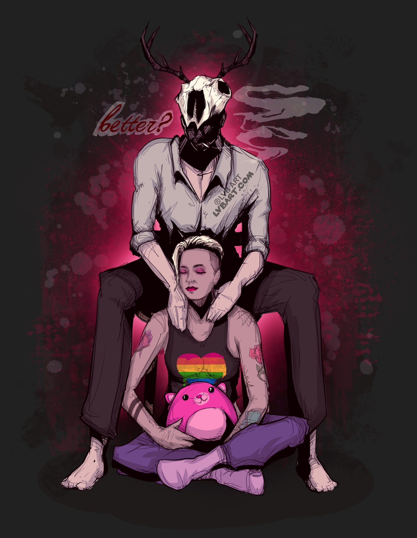 Deer Daddy Series 10: Aftercare Massage Fine Art Print