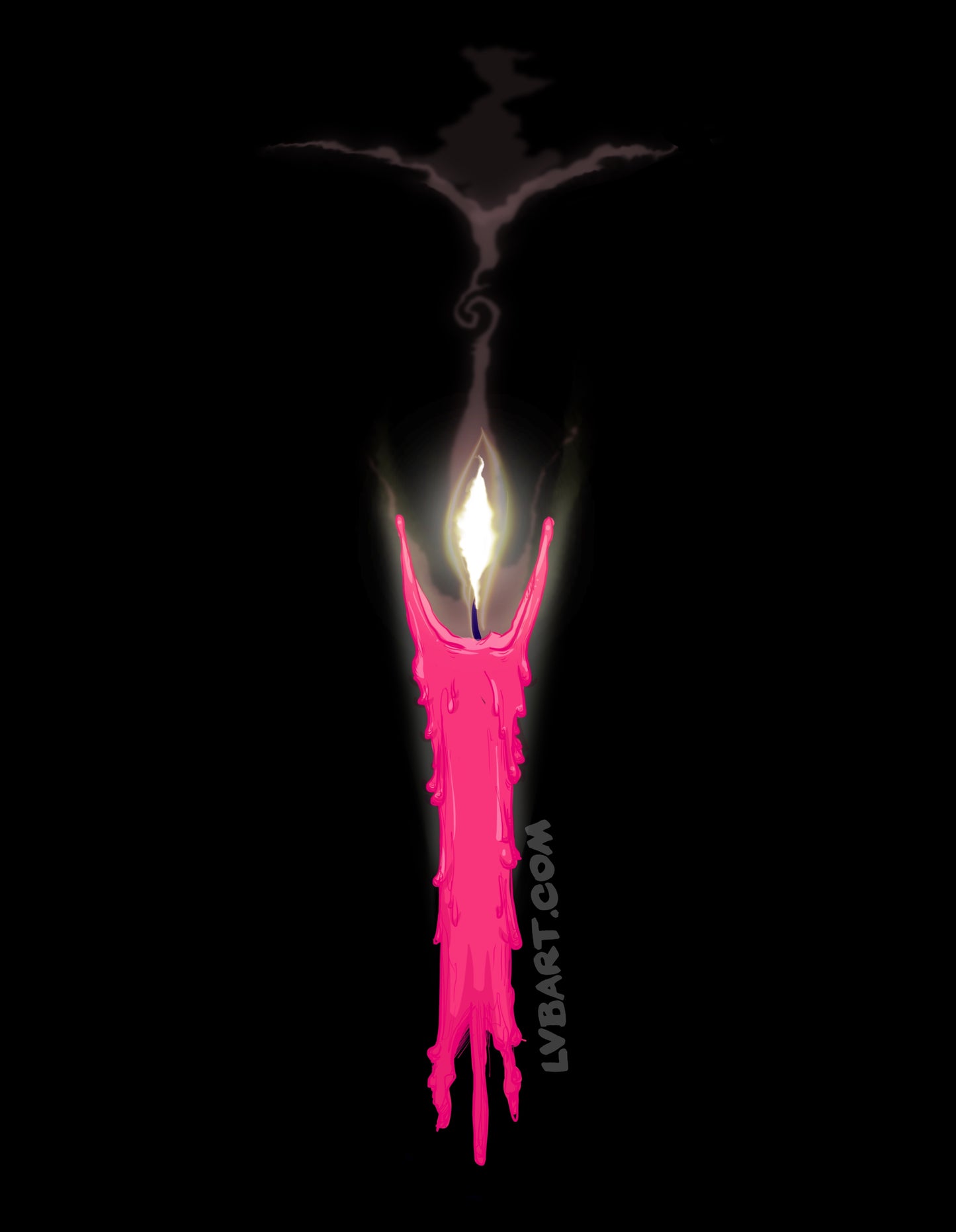 Pink Candle Fine Art Print