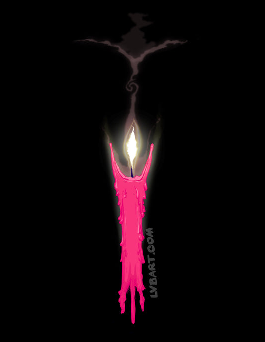 Pink Candle Fine Art Print