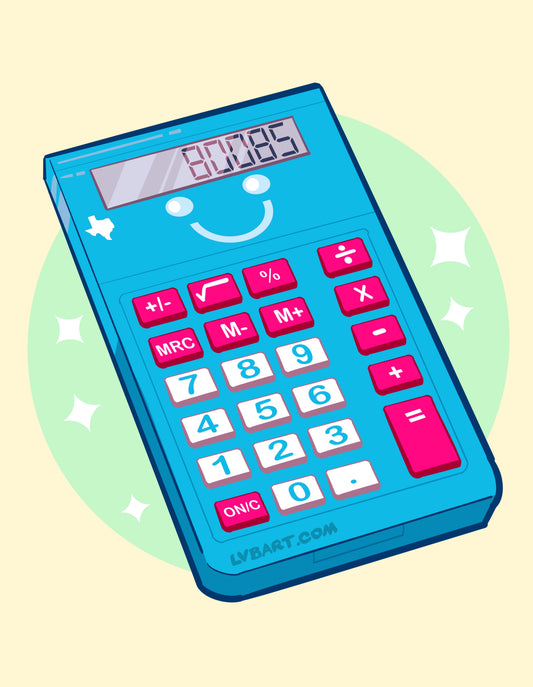 Elementary Calculator Fine Art Print