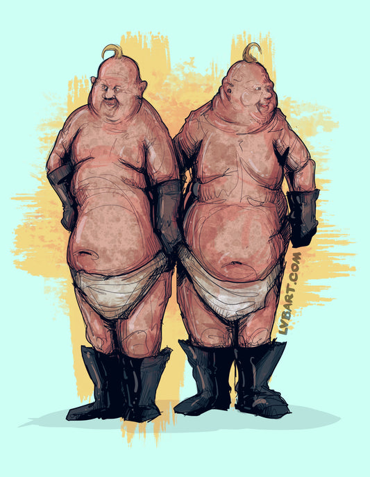 Bobo and Lil' Debbull Fine Art Print