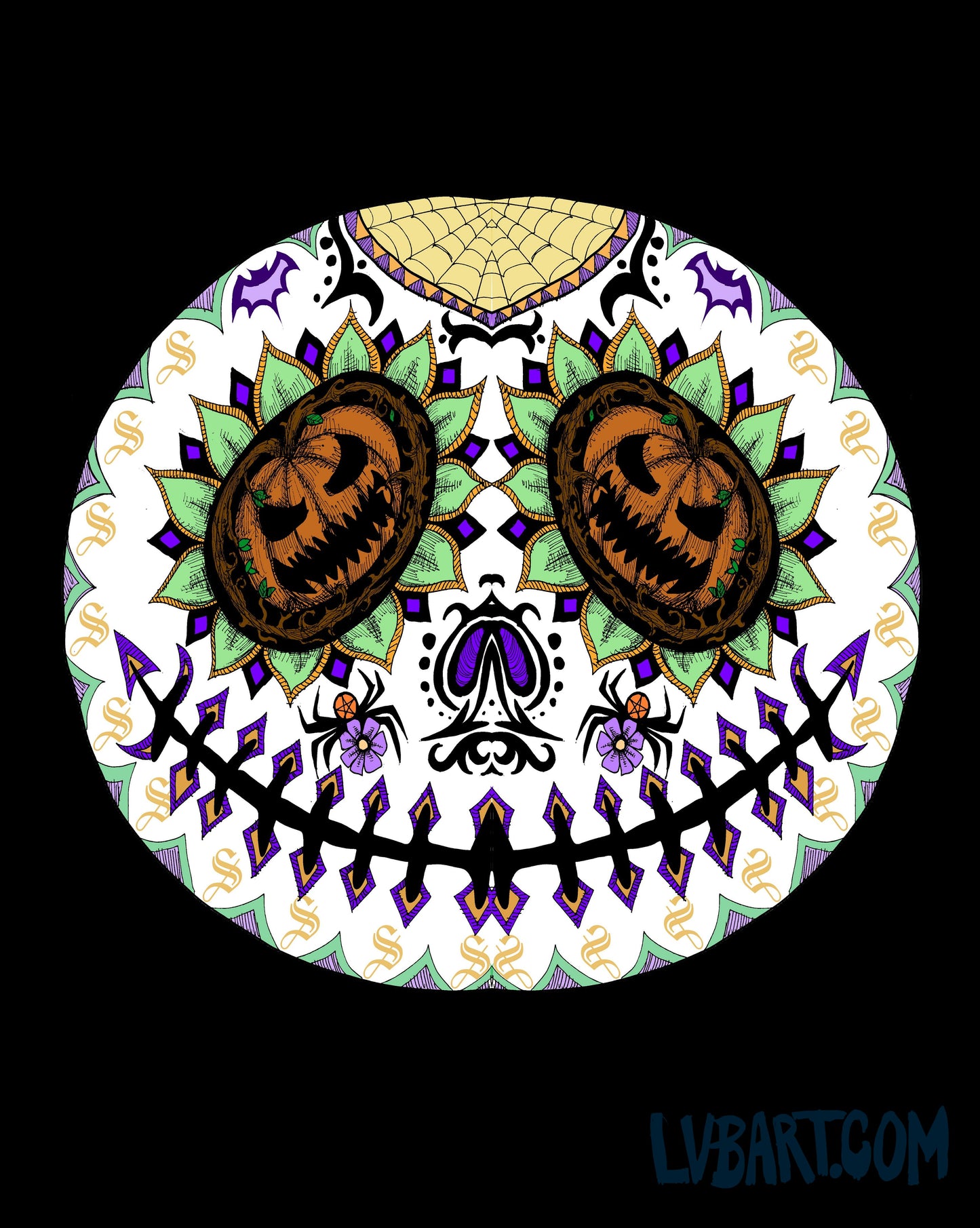 Sugar Skellington Fine Art Print