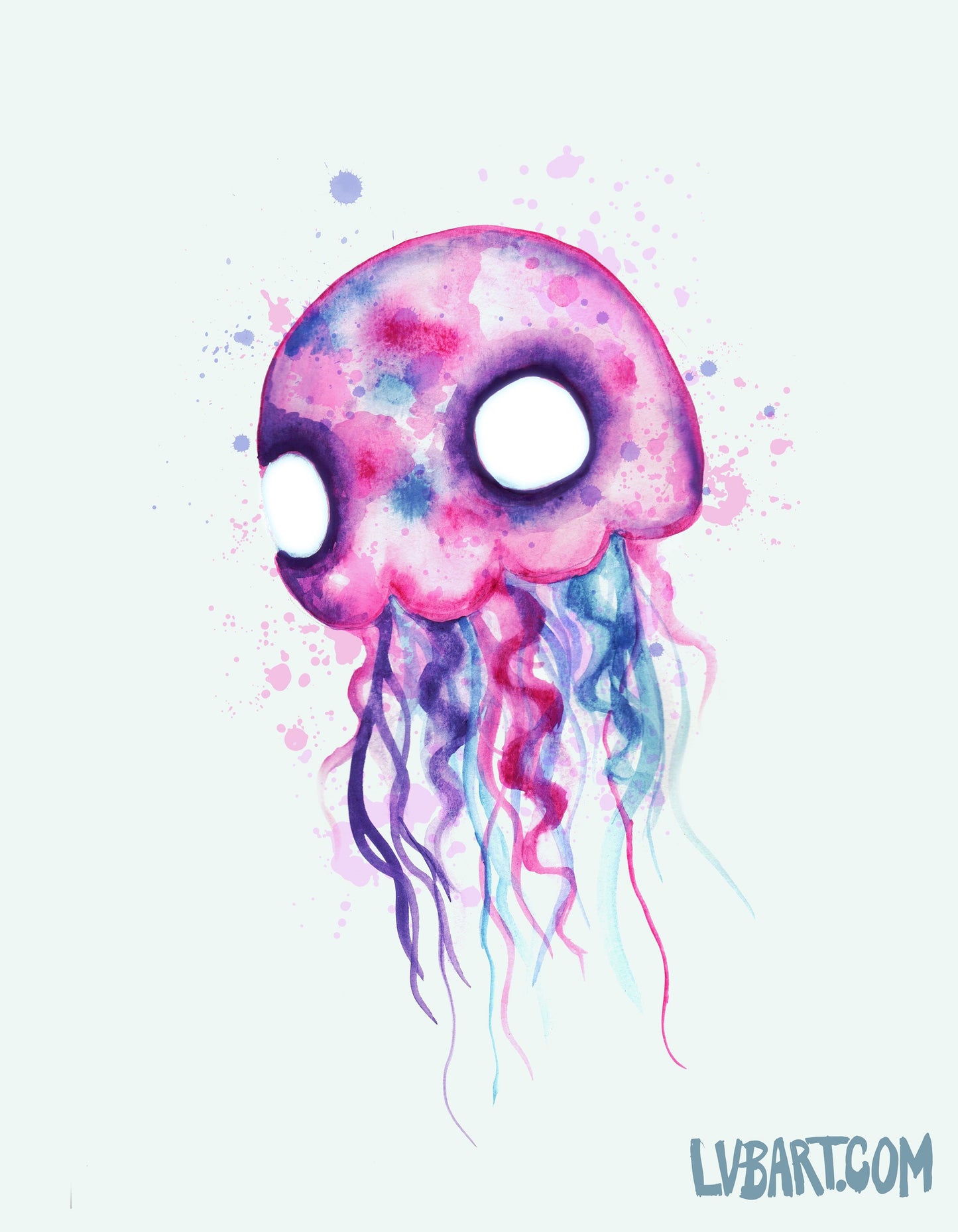 Jellyfish Watercolor Fine Art Print
