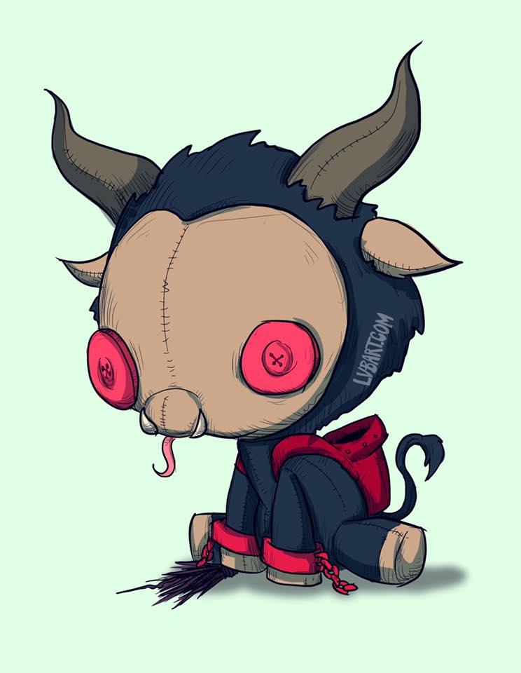 Krampus Plushie Fine Art Print