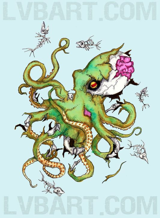 OctoZombie Fine Art Print