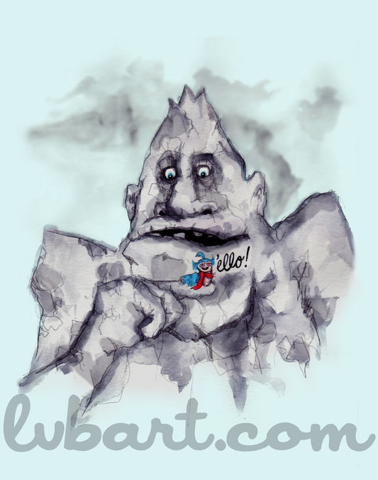 The Rock Biter and The Worm Fine Art Print