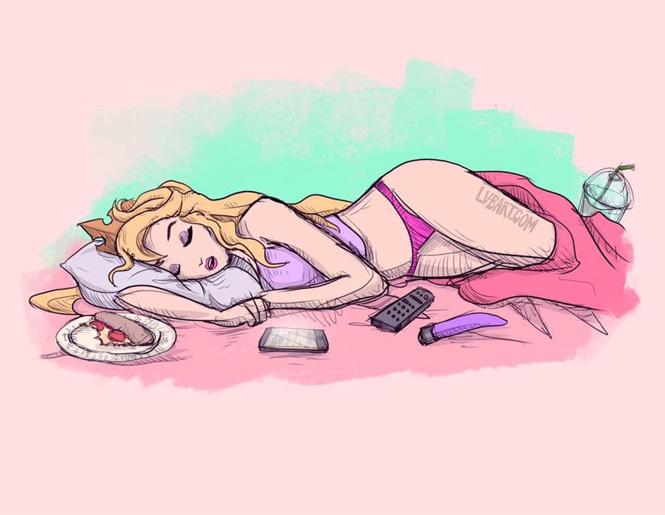 Sleeping Woman Fine Art Print