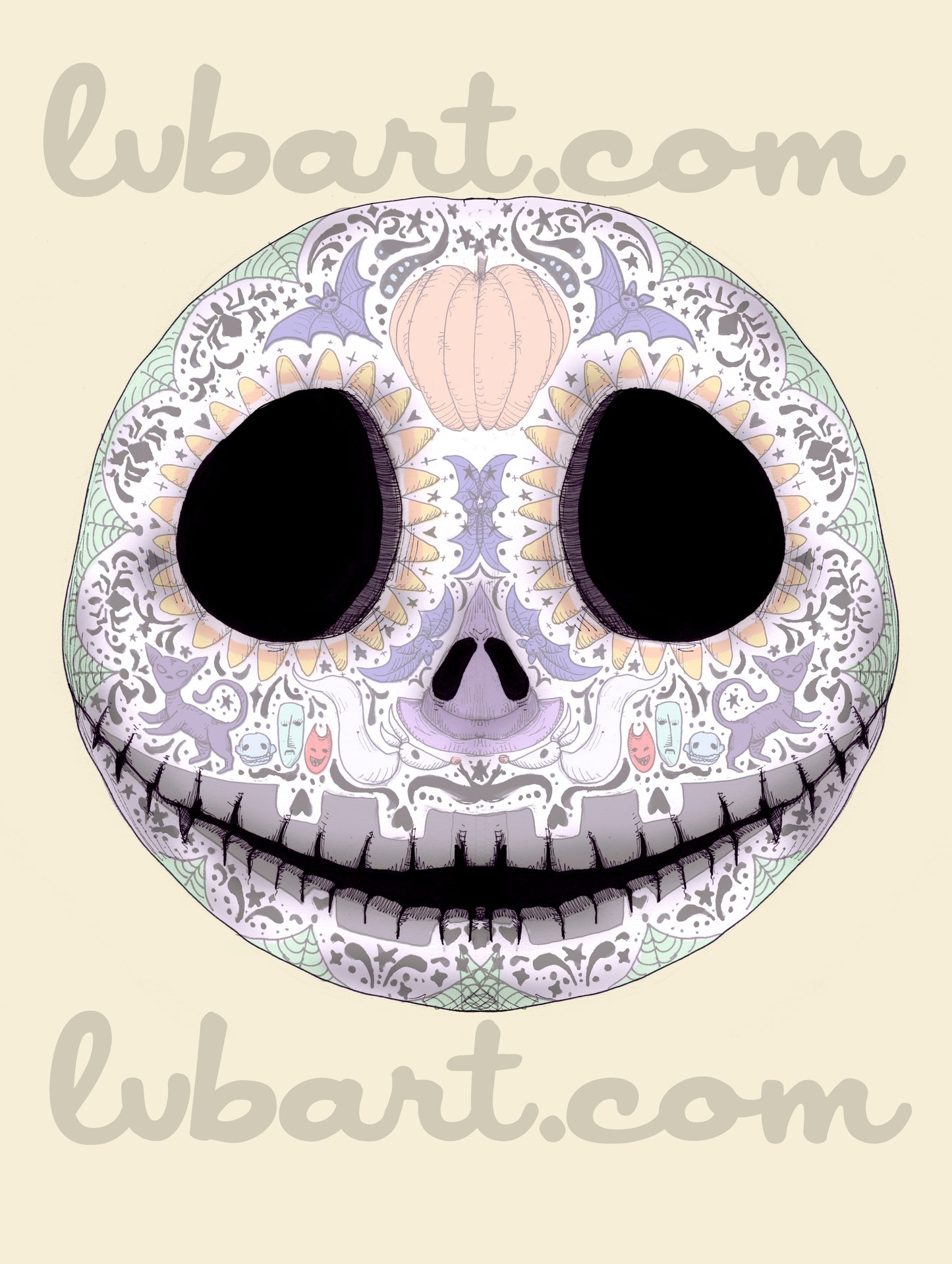 Sugar Skellington 2.0 Fine Art Print