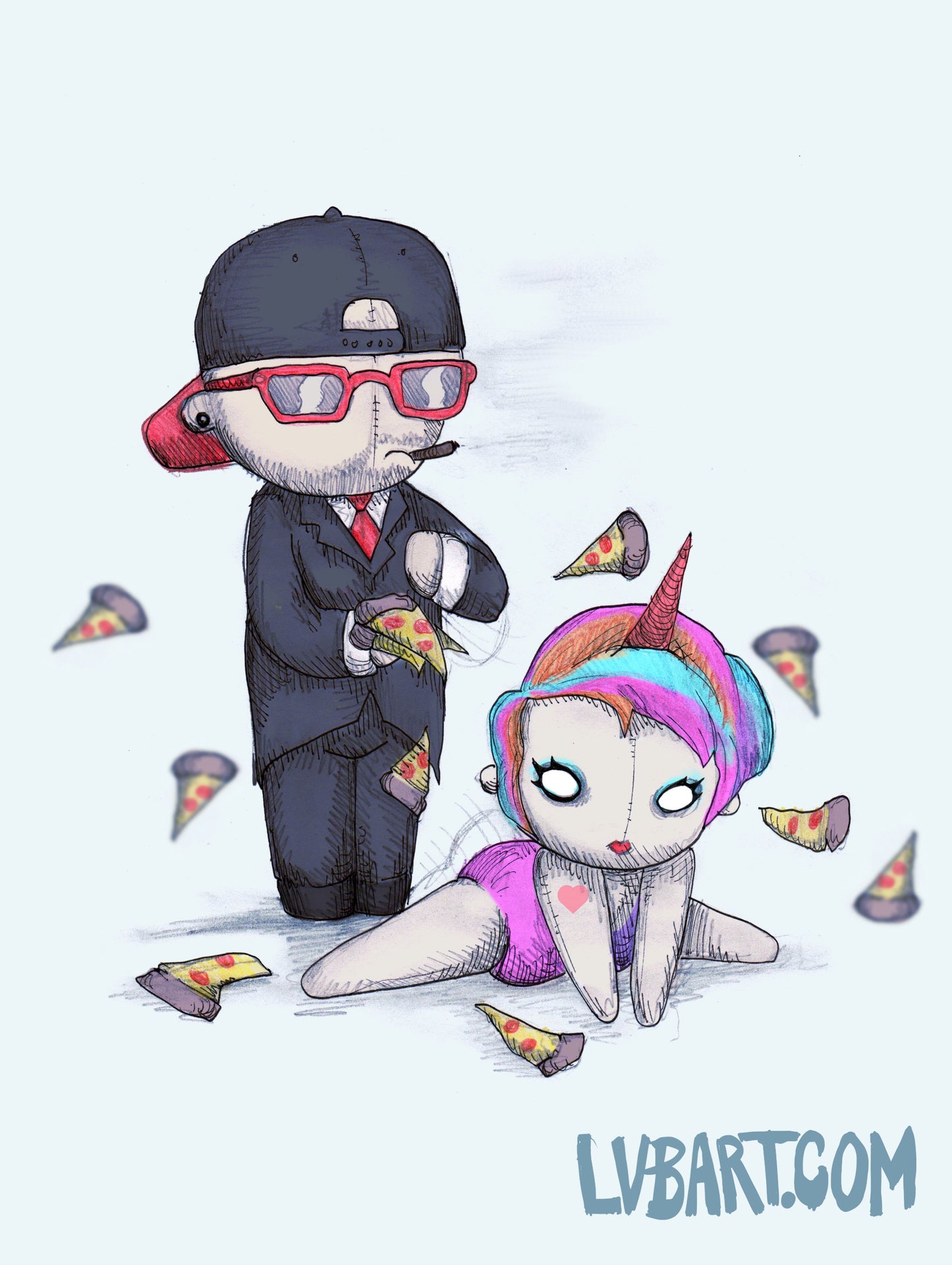 Make It Rain Pizza Fine Art Print