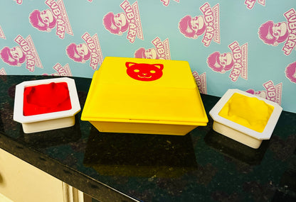 Kitty Nuggets With Container & Sauce 3D Printed Figures