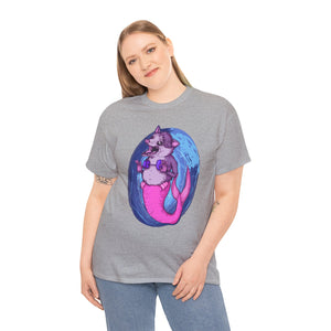 Mermaid Opossum Unisex Heavy Cotton Tee