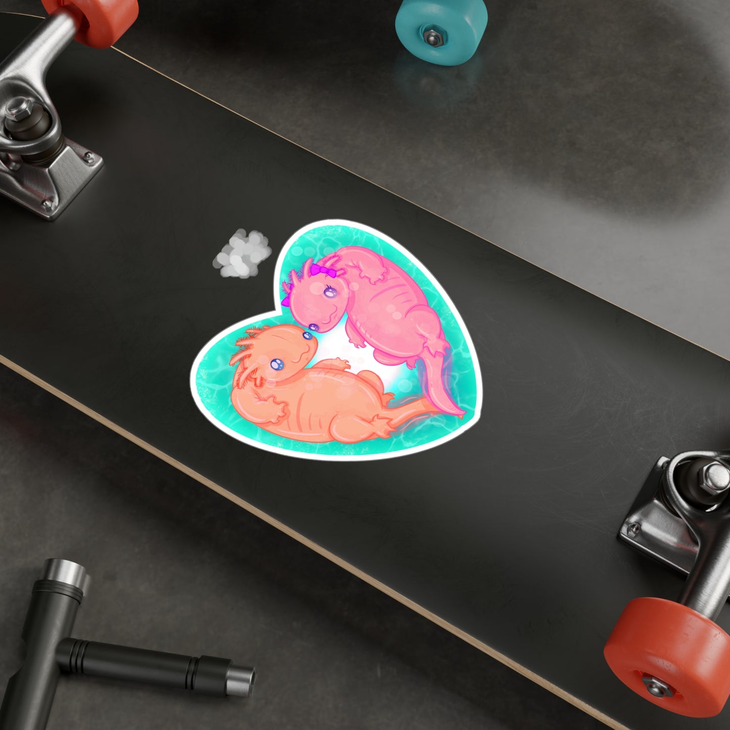 Axolotl of Love Kiss-Cut Vinyl Decal