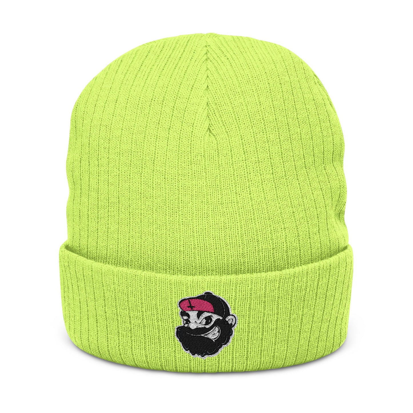 LVB 26 Logo Ribbed Knit Beanie Embroidered