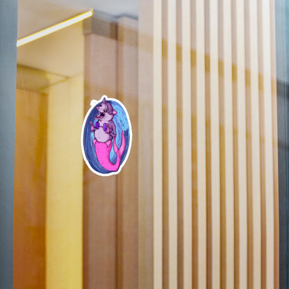 Mermaid Opossum Kiss-Cut Vinyl Decal