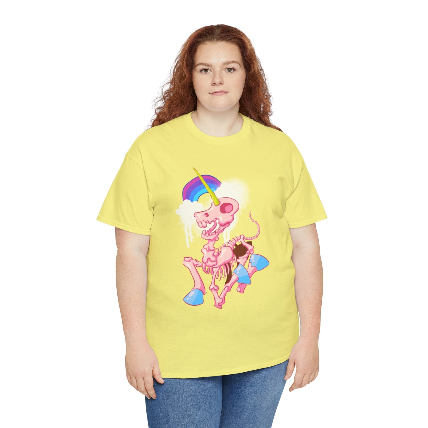 Unicorn Skeleton 2 Unisex Heavy Cotton Tee