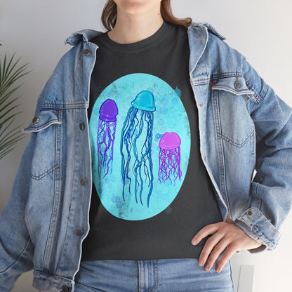 Jellyfish Varieties Unisex Heavy Cotton Tee