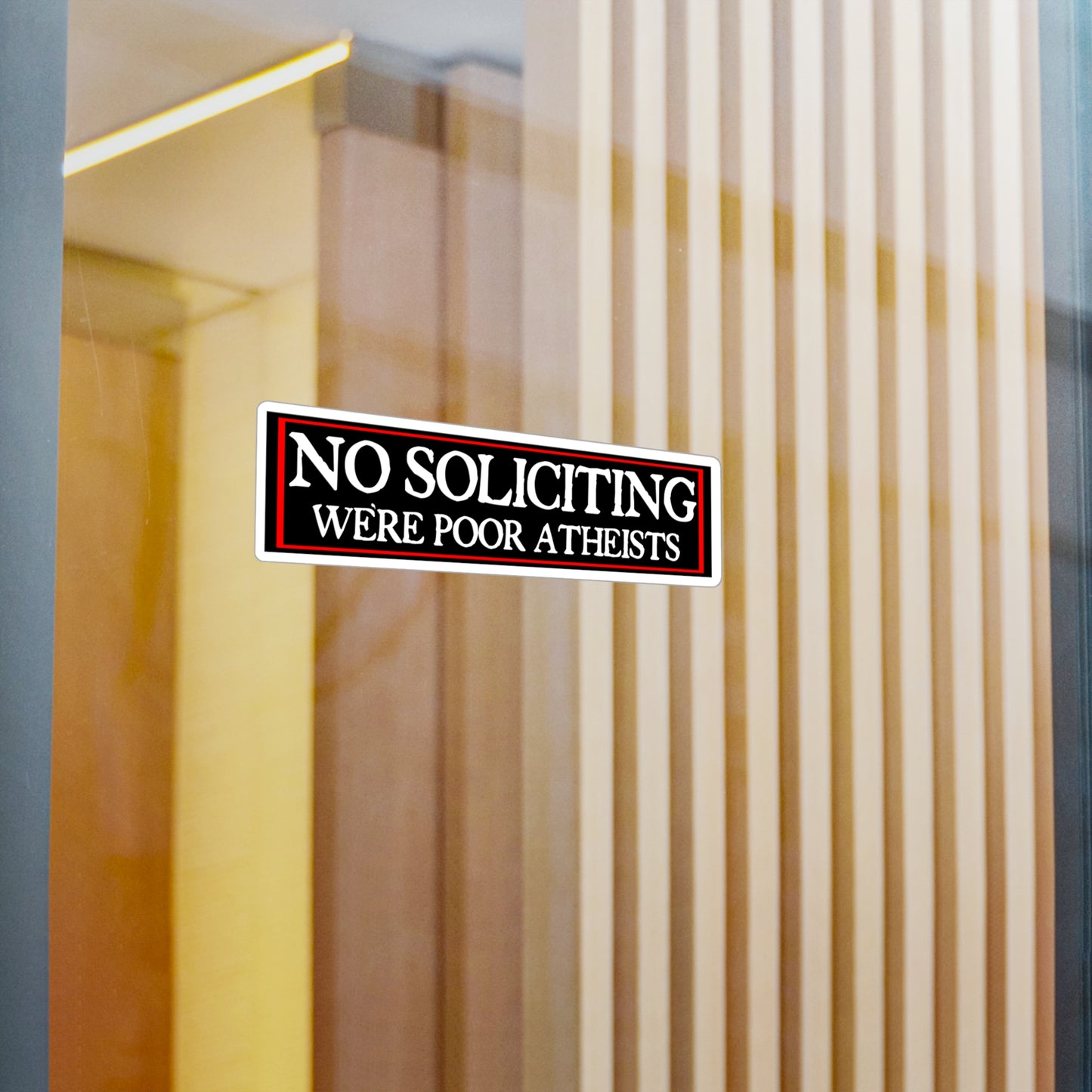 No Soliciting Kiss-Cut Vinyl Decal