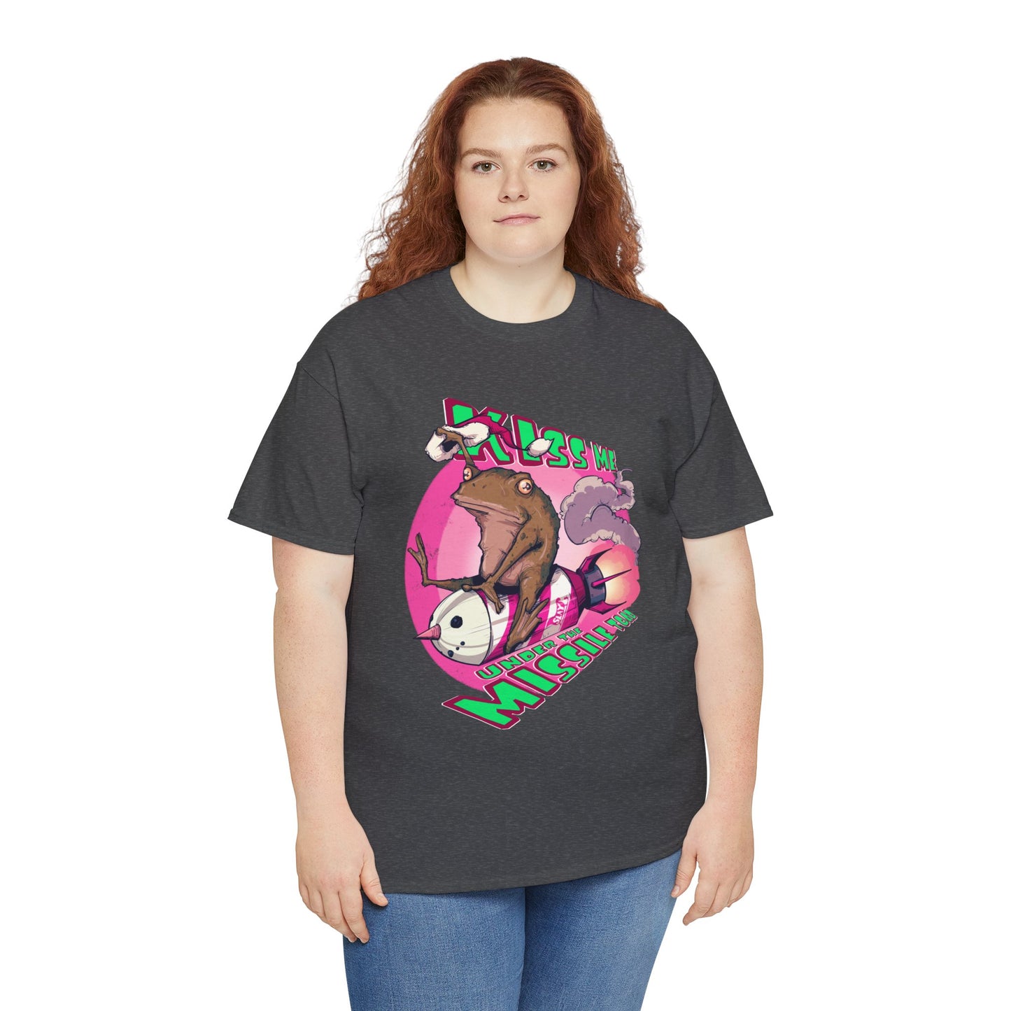 Kiss Me Under The Missile Toad Unisex Heavy Cotton Tee