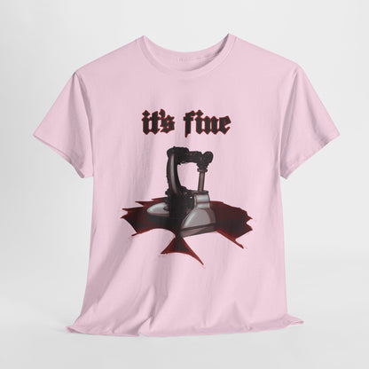Fluid Leak Robot Unisex Heavy Cotton Tee