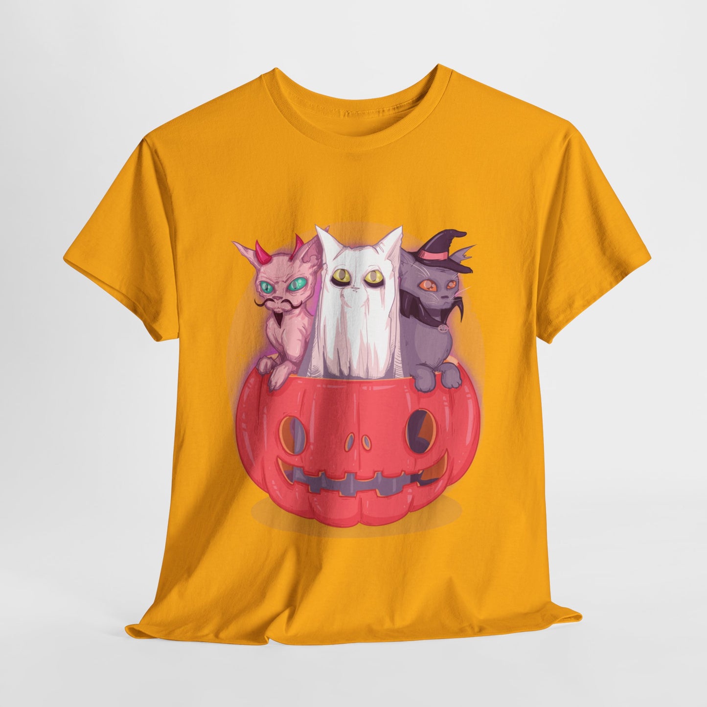 Meow-lloween Unisex Heavy Cotton Tee